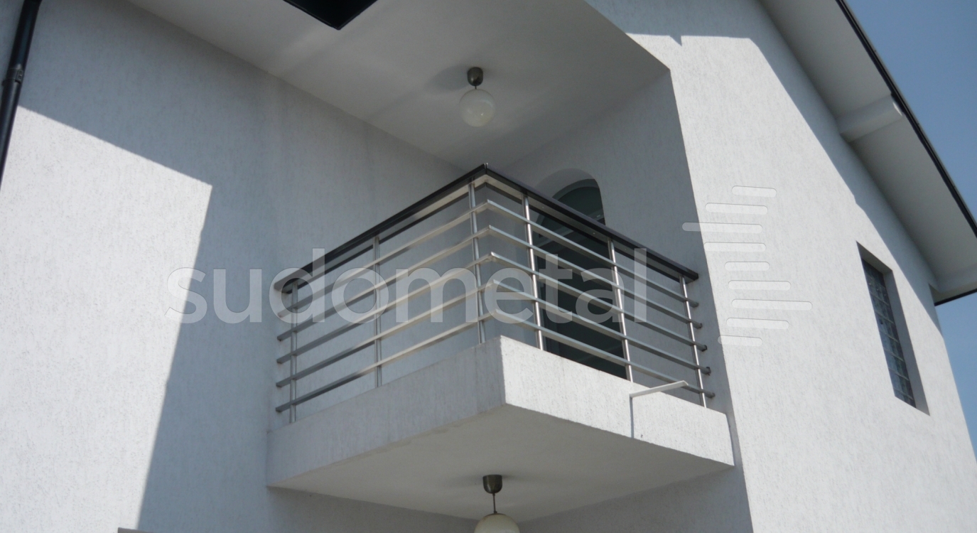 Balustrada balcon din inox cu lemn BT 013 0